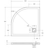 Душевой поддон из искусственного камня BelBagno Uno 90x90 TRAY-MR-UNO-R-90-550-35-W-CR