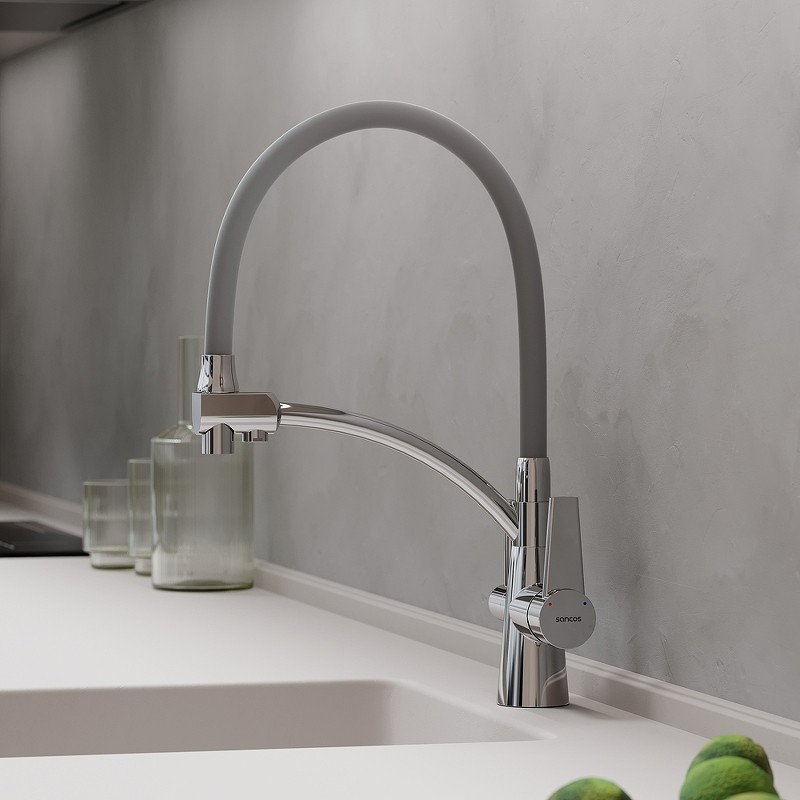 Смеситель для кухни Sancos Eri SC4001CH Хром Серый