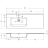 Раковина BelBagno 120 L BB1200ETL-L