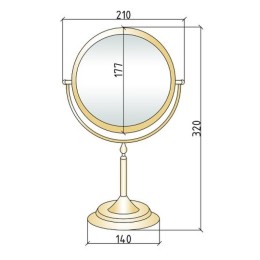 Косметическое зеркало Boheme Imperiale 504 с увеличением