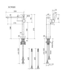 Смеситель для раковины Sancos Linn SC9020BN цвет Никель брашированный