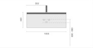 Тумба под раковину Boheme Armadi Art Quatro 1 100 790-M1-100-CM-RIB-MG подвесная