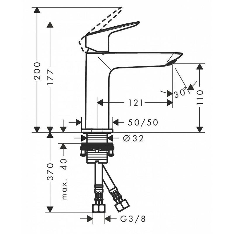Смеситель для раковины Hansgrohe Logis Fine 71253000