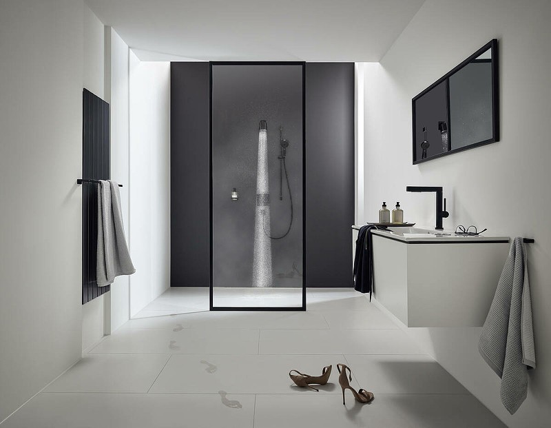 Полотенцедержатель Hansgrohe AddStoris 41747340 Шлифованный черный хром
