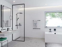 Полотенцедержатель Hansgrohe AddStoris 41747340 Шлифованный черный хром