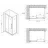 Душевой уголок Abber Schwarzer Diamant 110x60 AG30110H-S60 профиль Хром стекло прозрачное
