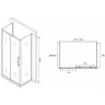 Душевой уголок Abber Schwarzer Diamant 110x85 AG30110MH-S85M-S85M профиль Хром стекло матовое