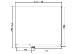 Душевой уголок Vincea Экстенза (Extenza) 110х100 VSR-4EX101110CLGM