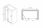 Душевая дверь Abber Zart 110 AG08110 профиль Хром стекло прозрачное