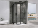 Душевой уголок Abber Schwarzer Diamant 100x80 AG01180B профиль Черный стекло прозрачное
