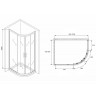 Душевой уголок Abber Schwarzer Diamant 100x80 AG01180B профиль Черный стекло прозрачное