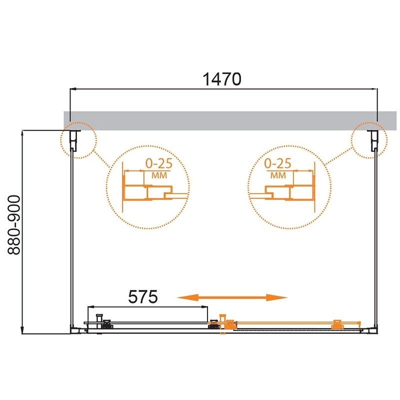Душевой уголок Cezares Molveno 150x90 MOLVENO-AH-12-150/90-P-Cr
