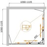 Душевой уголок Cezares Molveno 110x110 MOLVENO-A-22-90+20-C-BORO-IV