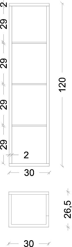 Шкаф пенал Boheme Armadi Art Loft 30 896-D подвесной