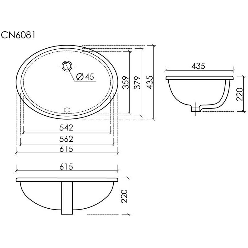 Раковина Ceramicanova Era 62 CN6081 Белая