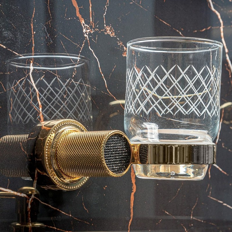 Стакан для зубных щеток Boheme Royal Cristal 10924-G-B