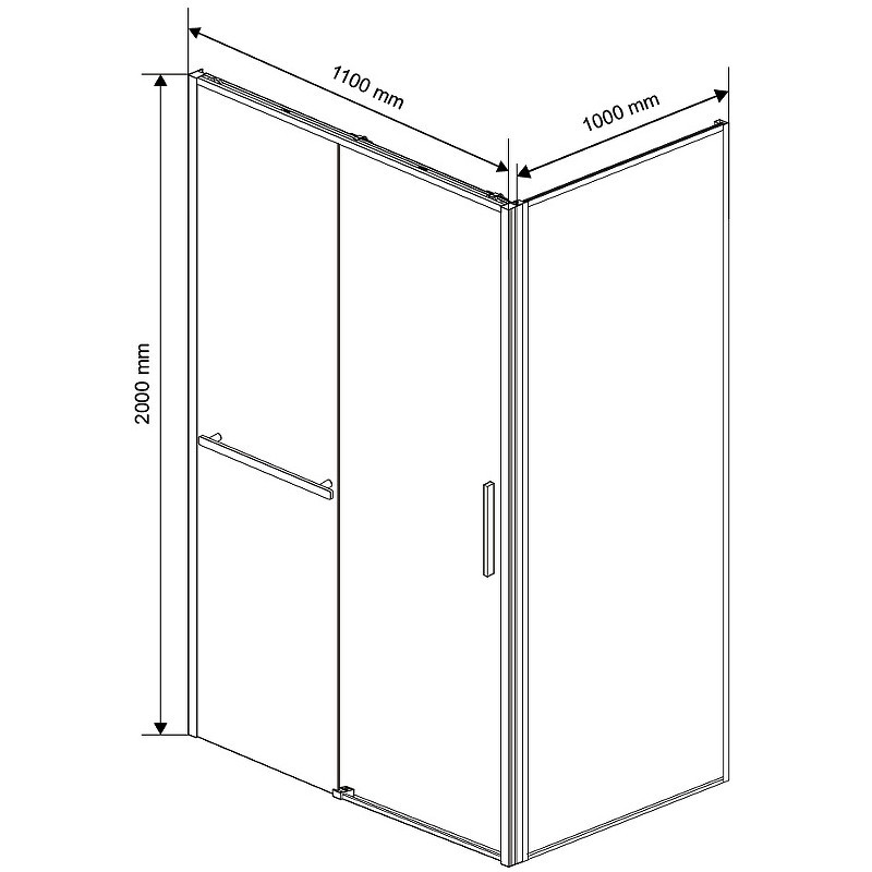 Душевой уголок Vincea Slim Soft 110x100 VSR-1SS1011CL