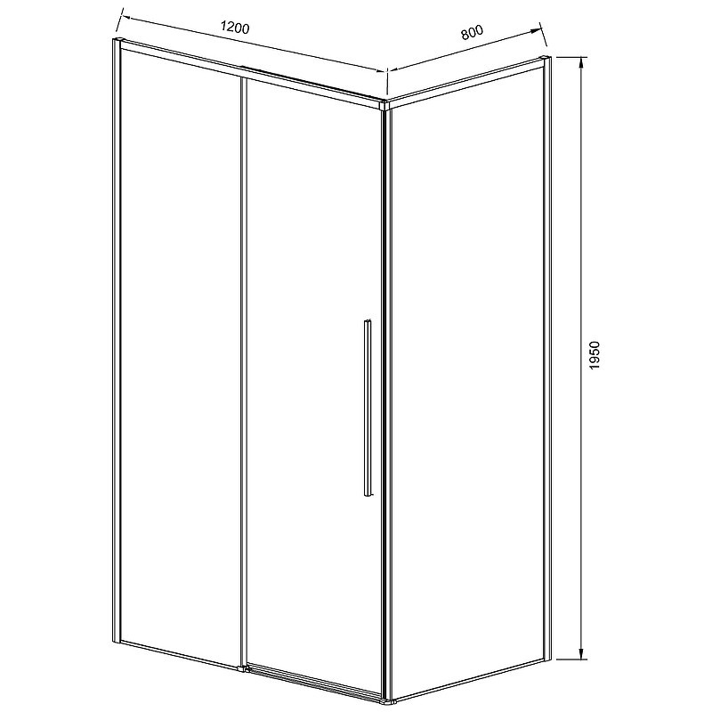 Душевой уголок Vincea Slim-N 120x80 VSR-4SN8012CGB