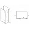Душевой уголок Abber Schwarzer Diamant 120x85 AG30120MH-S85M-S85M профиль Хром стекло матовое