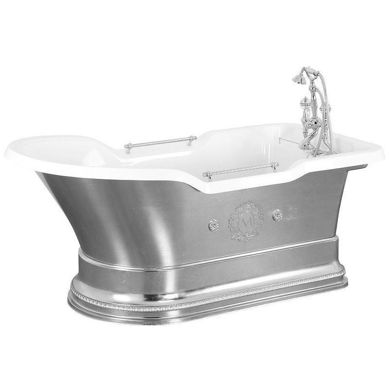 Ванна из искусственного камня Migliore Impero Podium 180x87 26352 Хром Белая