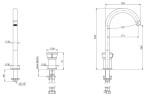 Смеситель для раковины Remer Element ET57LBG цвет Золото брашированное