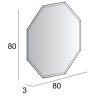 Зеркало Cezares 80 45079 с подсветкой