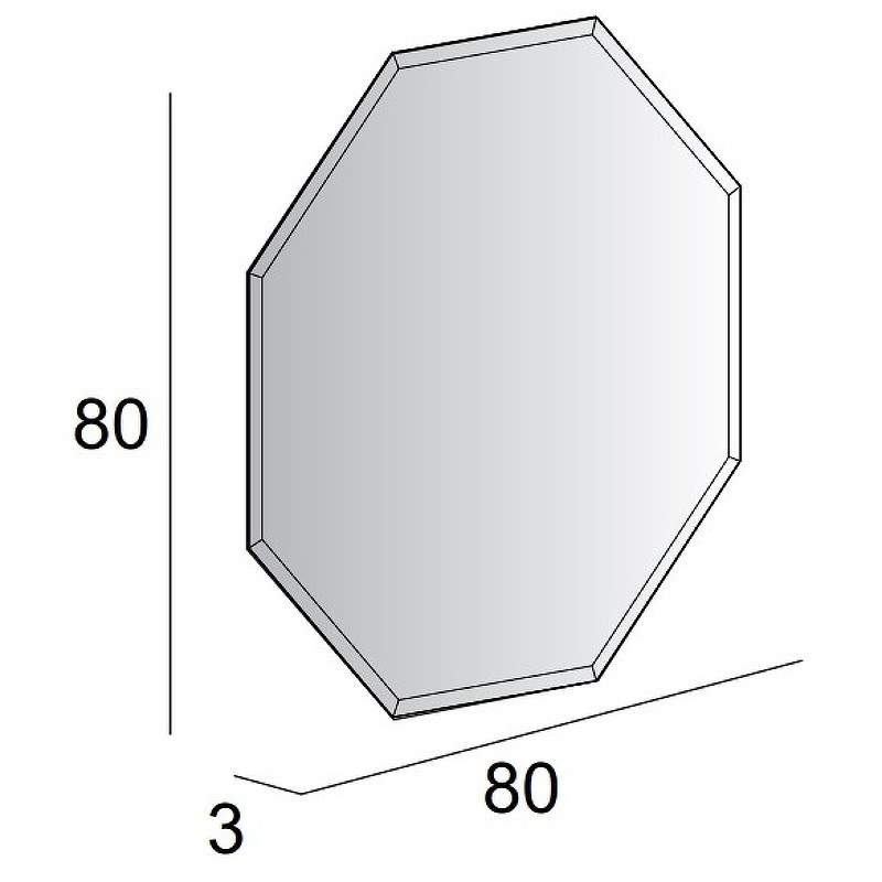 Зеркало Cezares 80 45079 с подсветкой