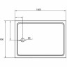 Акриловый поддон для душа Cezares Tray A 140x90 TRAY-A-AH-140/90-15-W