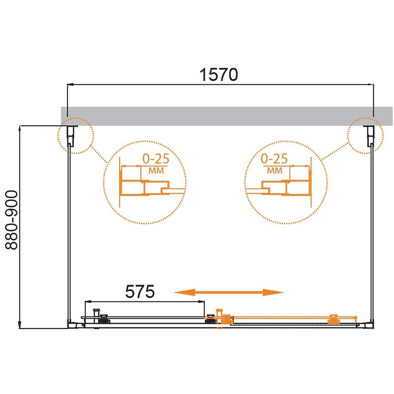 Душевой уголок Cezares Molveno 160x90 MOLVENO-AH-12-160/90-C-Cr-IV