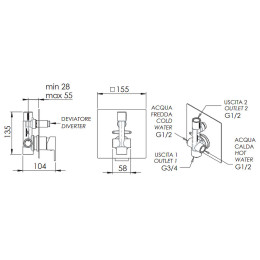 Смеситель для душа Remer Q-Design QD09