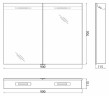 Зеркальный шкаф BelBagno SPC 90 SPC-2A-DL-BL-900 с подсветкой