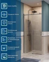 Душевая дверь BelBagno Soft Close-2 100 SOFT_CLOSE-2-BF-1-100-C-GM