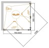 Душевой уголок Cezares Eco 80x100 ECO-O-ASH-2-80/100-C-Cr