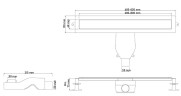 душевой лоток Boheme Premium Linear 60 982-60-BRB
