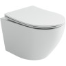 Комплект унитаза Ceramicanova Uno Rimless CN11001 с инсталляцией Tece Profil 9400412 с сиденьем Микролифт и клавишей смыва Хром глянцевый
