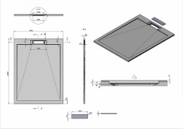 Душевой поддон из искусственного камня Vincea 120x90 VST-4SRL9012W