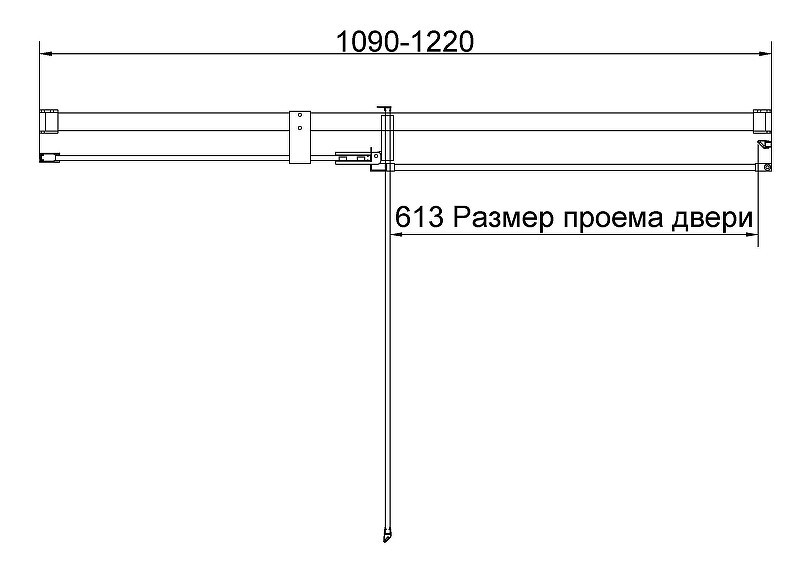 Душевая дверь Vincea Экстенза (Extenza) 120 VDP-4EX1112CLBN