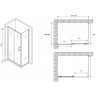 Душевой уголок Abber Schwarzer Diamant 100x50 AG30100B5-S50B5 профиль Черный стекло прозрачное