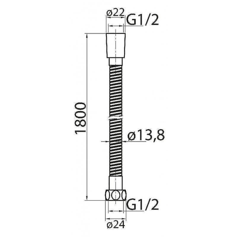 Душевой шланг Cezares Czr CZR-FMDC2-180-03