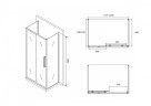 Душевой уголок Abber Schwarzer Diamant 120х70 AG30120BH-S70B-S70B профиль Черный стекло прозрачное