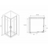 Душевой уголок Abber Schwarzer Diamant 80x80 AG020805 профиль Хром стекло прозрачное