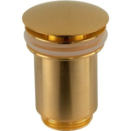 донный клапан Remer 904CC114BG click-clack Золото брашированное