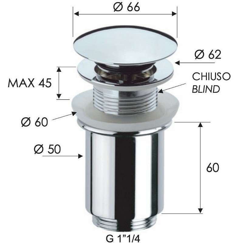 донный клапан Remer 904CC114BG click-clack Золото брашированное