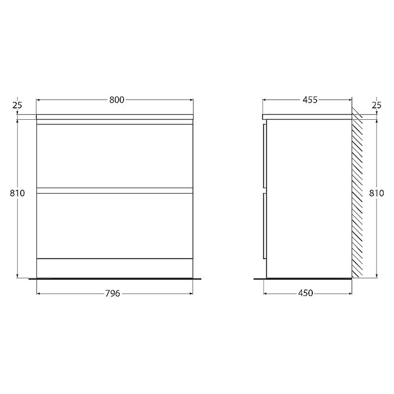 Тумба под раковину BelBagno 80 ALBANO-800-2C-PIA-PS