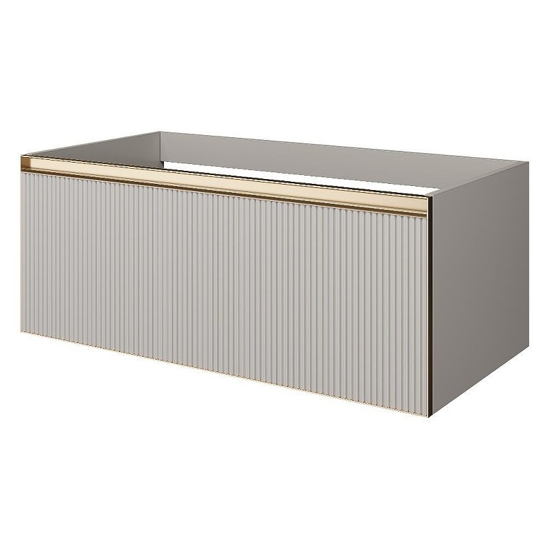 Тумба под раковину Boheme Armadi Art Quatro 1 100 790-M1-100-CM-RIB-MG-LED подвесная
