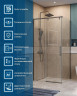 Душевой уголок BelBagno Soft Close-1 100x80 SOFT_CLOSE-1-AH-1-100/80-C-GM