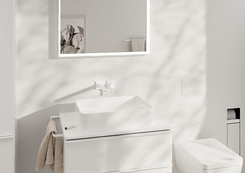 Смеситель для раковины Hansgrohe Tecturis E 73051700 белый матовый