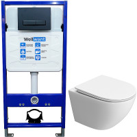 Комплект унитаза BelBagno Uno-Tor BB5177CH-TOR/SC с инсталляцией WellWant Standart 50 WWISI111BB