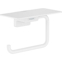 Держатель туалетной бумаги Hansgrohe AddStoris 41772700 с полкой белый матовый