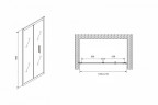 Душевая дверь Abber Sonnenstrand 120 AG07120 профиль Хром стекло прозрачное